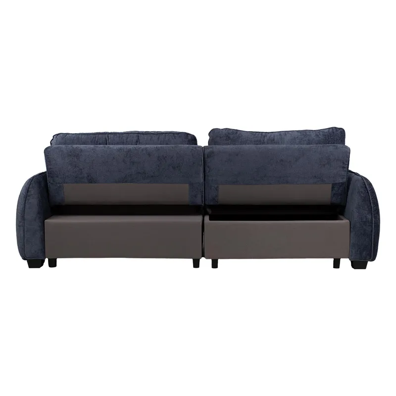 Hörnbäddsoffa Klevor - Blå - Möbler - Soffa - Bäddsoffa - Hörnbäddsoffa