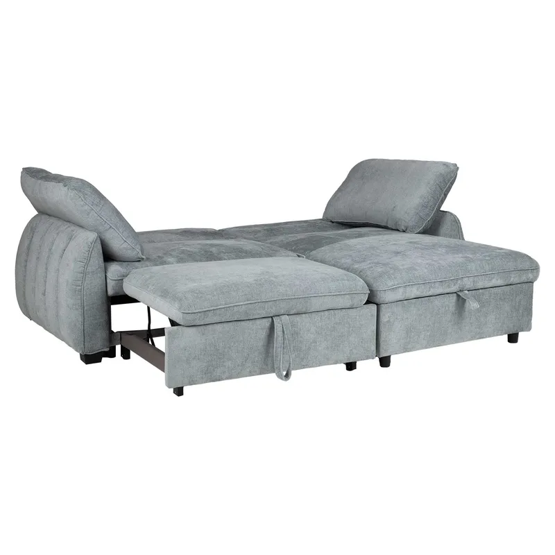 Hörnbäddsoffa Klevor - blågrön - Möbler - Soffa - Bäddsoffa - Hörnbäddsoffa