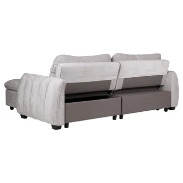 Hörnbäddsoffa Klevor - Ljusgrå - Möbler - Soffa - Bäddsoffa - Hörnbäddsoffa