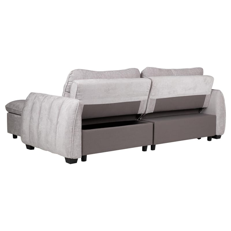 Hörnbäddsoffa Klevor - Ljusgrå - Möbler - Soffa - Bäddsoffa - Hörnbäddsoffa