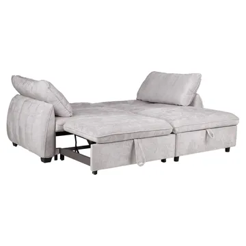 Hörnbäddsoffa Klevor - Ljusgrå - Möbler - Soffa - Bäddsoffa - Hörnbäddsoffa