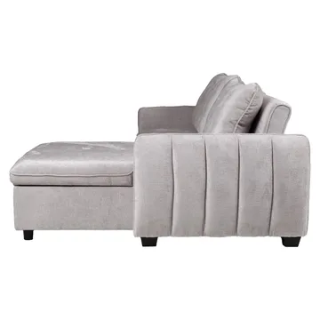 Hörnbäddsoffa Klevor - Ljusgrå - Möbler - Soffa - Bäddsoffa - Hörnbäddsoffa