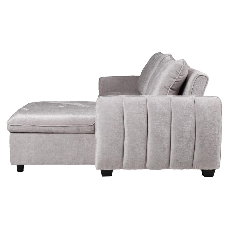 Hörnbäddsoffa Klevor - Ljusgrå - Möbler - Soffa - Bäddsoffa - Hörnbäddsoffa