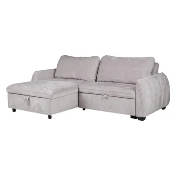 Hörnbäddsoffa Klevor - Ljusgrå - Möbler - Soffa - Bäddsoffa - Hörnbäddsoffa