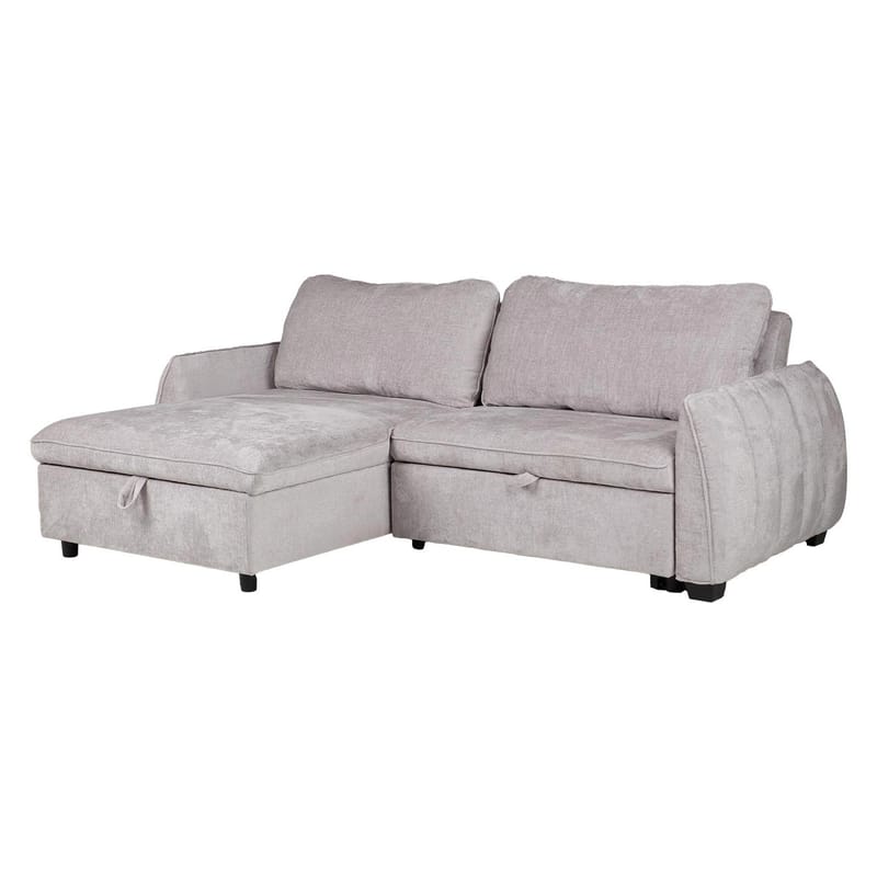 Hörnbäddsoffa Klevor - Ljusgrå - Möbler - Soffa - Bäddsoffa - Hörnbäddsoffa