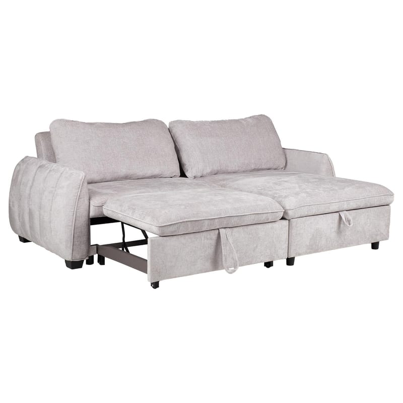 Hörnbäddsoffa Klevor - Ljusgrå - Möbler - Soffa - Bäddsoffa - Hörnbäddsoffa