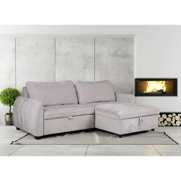 Hörnbäddsoffa Klevor - Ljusgrå - Möbler - Soffa - Bäddsoffa - Hörnbäddsoffa