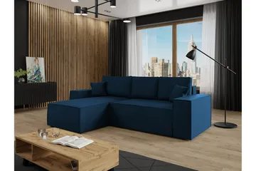 Knocklong 3-sits Hörnbäddsoffa - Blå - Möbler - Soffa - Bäddsoffa - Hörnbäddsoffa