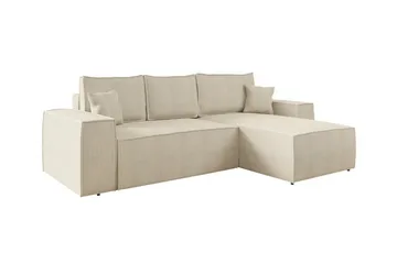 Knocklong 3-sits Hörnbäddsoffa - Cream - Möbler - Soffa - Bäddsoffa - Bäddsoffa divan