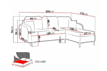 Knocklong 3-sits Hörnbäddsoffa Dark blue - Möbler - Soffa - Bäddsoffa - Hörnbäddsoffa