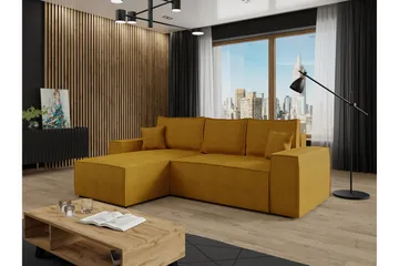 Knocklong 3-sits Hörnbäddsoffa - Gul - Möbler - Soffa - Bäddsoffa - Hörnbäddsoffa