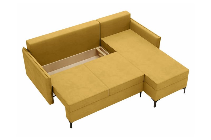 Knocklong 3-sits Hörnbäddsoffa - Gul - Möbler - Soffa - Bäddsoffa - Bäddsoffa divan