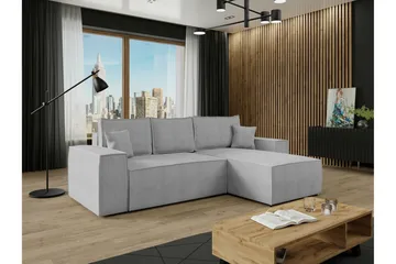 Knocklong 3-sits Hörnbäddsoffa - Ljusgrå - Möbler - Soffa - Bäddsoffa - Hörnbäddsoffa