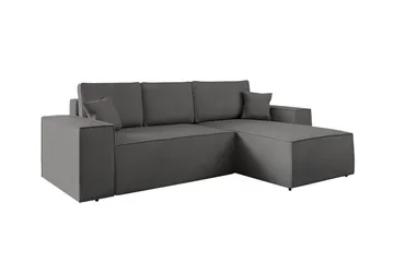 Knocklong 3-sits Hörnbäddsoffa - Mörkgrå - Möbler - Soffa - Bäddsoffa - Hörnbäddsoffa