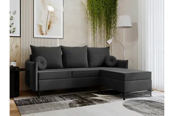 Knocklong 3-sits Hörnbäddsoffa - Mörkgrå - Möbler - Soffa - Bäddsoffa - Hörnbäddsoffa