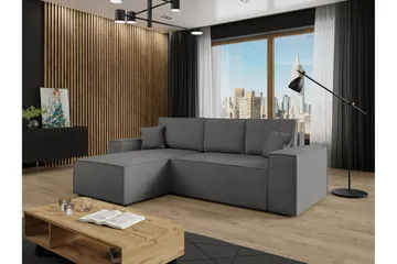 Knocklong 3-sits Hörnbäddsoffa - Mörkgrå - Möbler - Soffa - Bäddsoffa - Hörnbäddsoffa