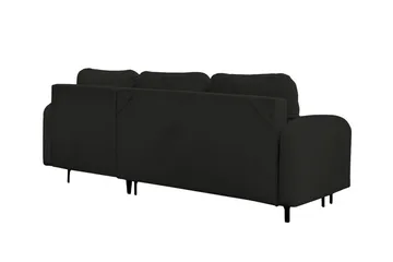 Knocklong 3-sits Hörnbäddsoffa NO_BRAND Black - Möbler - Soffa - Bäddsoffa - Hörnbäddsoffa