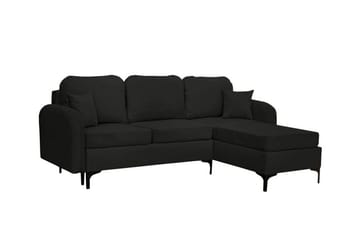 Knocklong 3-sits Hörnbäddsoffa NO_BRAND Black - Möbler - Soffa - Bäddsoffa - Hörnbäddsoffa