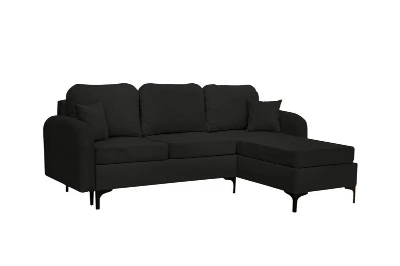 Knocklong 3-sits Hörnbäddsoffa NO_BRAND Black