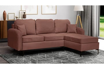 Knocklong 3-sits Hörnbäddsoffa NO_BRAND Brown - Möbler - Soffa - Bäddsoffa - Hörnbäddsoffa