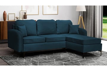 Knocklong 3-sits Hörnbäddsoffa NO_BRAND Dark blue - Möbler - Soffa - Bäddsoffa - Bäddsoffa divan