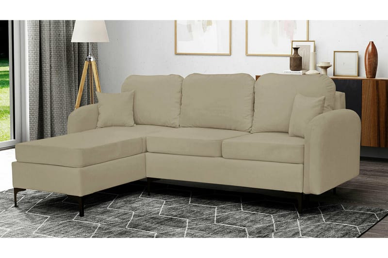 Knocklong 3-sits Hörnbäddsoffa NO_BRAND Light green - Möbler - Soffa - Bäddsoffa - Hörnbäddsoffa
