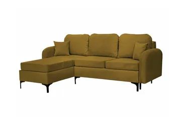 Knocklong 3-sits Hörnbäddsoffa NO_BRAND Yellow/Green - Möbler - Soffa - Bäddsoffa - Hörnbäddsoffa
