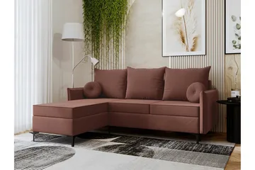 Knocklong 3-sits Hörnbäddsoffa - Rosa - Möbler - Soffa - Bäddsoffa - Hörnbäddsoffa