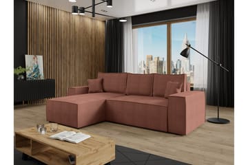 Knocklong 3-sits Hörnbäddsoffa - Rosa - Möbler - Soffa - Bäddsoffa - Hörnbäddsoffa