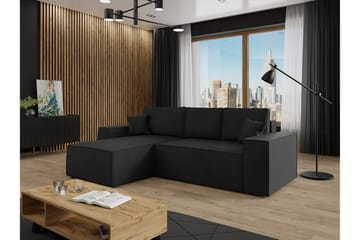 Knocklong 3-sits Hörnbäddsoffa - Svart - Möbler - Soffa - Bäddsoffa - Hörnbäddsoffa