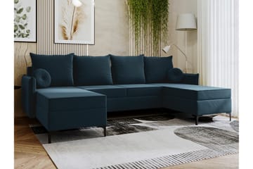 Knocklong 4-sits Hörnbäddsoffa - Blå - Möbler - Soffa - Bäddsoffa - Hörnbäddsoffa
