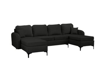 Knocklong 4-sits Hörnbäddsoffa Black - Möbler - Soffa - Bäddsoffa - Hörnbäddsoffa