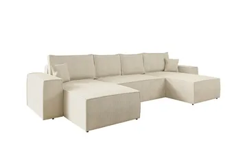 Knocklong 4-sits Hörnbäddsoffa - Cream - Möbler - Soffa - Bäddsoffa - Bäddsoffa divan