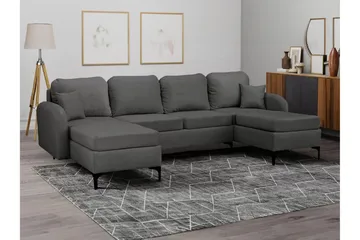 Knocklong 4-sits Hörnbäddsoffa Dark grey - Möbler - Soffa - Bäddsoffa - Hörnbäddsoffa