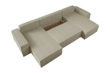 Knocklong 4-sits Hörnbäddsoffa - Grå - Möbler - Soffa - Bäddsoffa - Hörnbäddsoffa