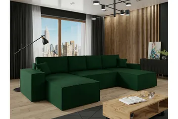 Knocklong 4-sits Hörnbäddsoffa - Grön - Möbler - Soffa - Bäddsoffa - Hörnbäddsoffa