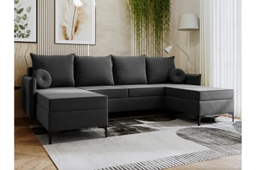 Knocklong 4-sits Hörnbäddsoffa - Mörkgrå - Möbler - Soffa - Bäddsoffa - Hörnbäddsoffa