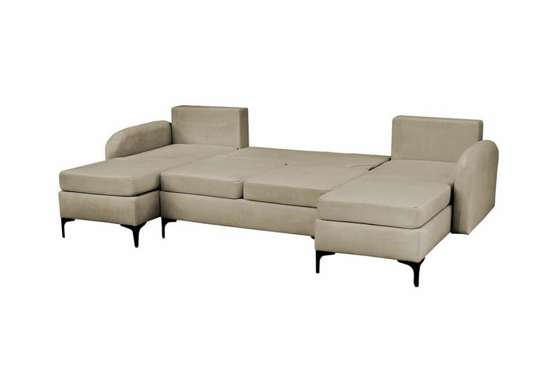 Knocklong 4-sits Hörnbäddsoffa NO_BRAND beige - Möbler - Soffa - Bäddsoffa - Hörnbäddsoffa