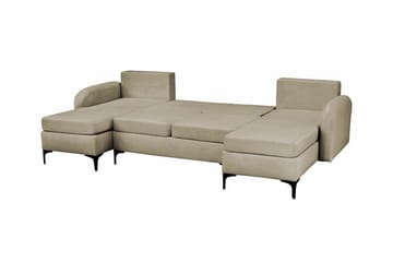 Knocklong 4-sits Hörnbäddsoffa NO_BRAND Black - Möbler - Soffa - Bäddsoffa - Hörnbäddsoffa