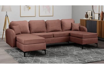 Knocklong 4-sits Hörnbäddsoffa NO_BRAND Brown - Möbler - Soffa - Bäddsoffa - Hörnbäddsoffa