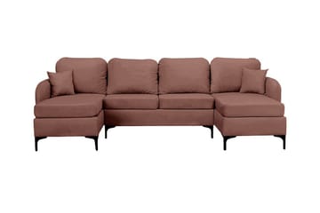Knocklong 4-sits Hörnbäddsoffa NO_BRAND Brown - Möbler - Soffa - Bäddsoffa - Hörnbäddsoffa
