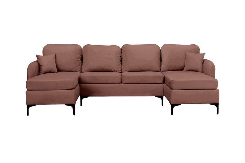 Knocklong 4-sits Hörnbäddsoffa NO_BRAND Brown - Möbler - Soffa - Bäddsoffa - Hörnbäddsoffa