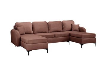 Knocklong 4-sits Hörnbäddsoffa NO_BRAND Brown - Möbler - Soffa - Bäddsoffa - Hörnbäddsoffa