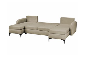 Knocklong 4-sits Hörnbäddsoffa NO_BRAND Brown - Möbler - Soffa - Bäddsoffa - Hörnbäddsoffa
