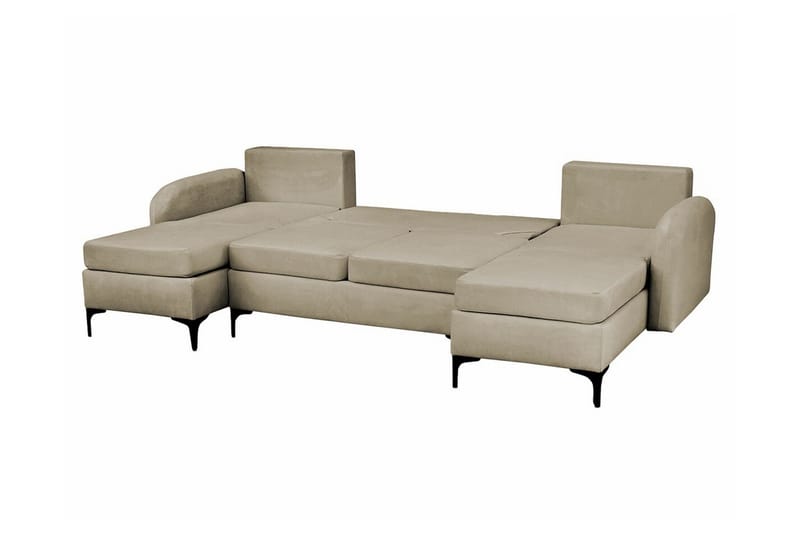 Knocklong 4-sits Hörnbäddsoffa NO_BRAND Brown - Möbler - Soffa - Bäddsoffa - Hörnbäddsoffa