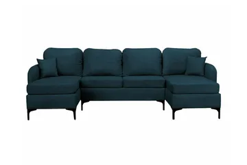Knocklong 4-sits Hörnbäddsoffa NO_BRAND Dark blue - Möbler - Soffa - Bäddsoffa - Hörnbäddsoffa