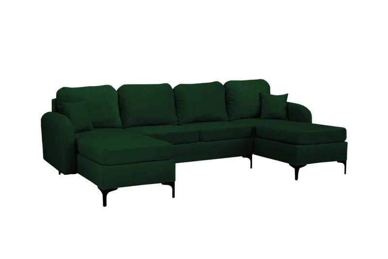 Knocklong 4-sits Hörnbäddsoffa NO_BRAND Dark green