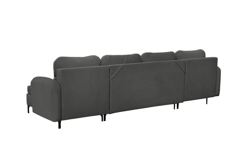 Knocklong 4-sits Hörnbäddsoffa NO_BRAND Dark grey - Möbler - Soffa - Bäddsoffa - Hörnbäddsoffa