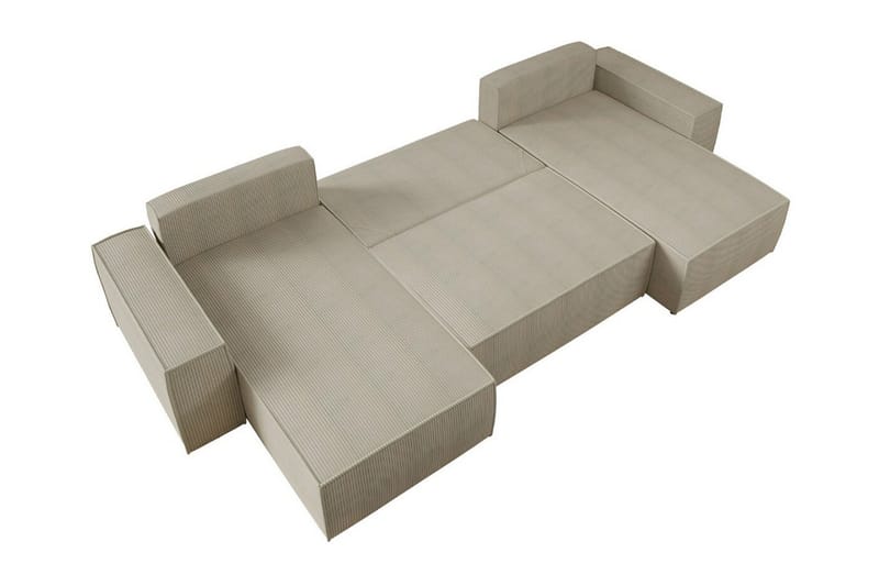 Knocklong 4-sits Hörnbäddsoffa NO_BRAND Yellow - Möbler - Soffa - Bäddsoffa - Hörnbäddsoffa
