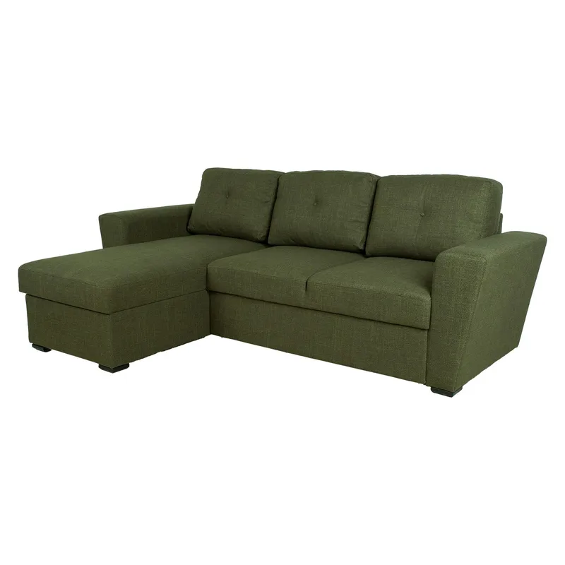 Hörnbäddsoffa Korsvik - Grön - Möbler - Soffa - Bäddsoffa - Bäddsoffa längsbäddad